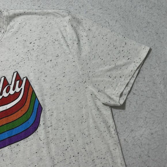 Deep Eddy Vodka Men's Large Short Sleeve Rainbow Logo Graphic T Shirt Threadfast - Picture 5 of 13